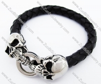Stainless Steel Bald skull Bracelet - JB400008