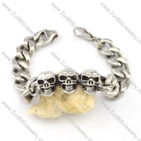 Stainless Steel Skull Bracelet -b000723