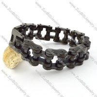 Large Black Stainless Steel Motrocycle Chain Bracelet for Mens -b000793