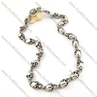 21 Skull Stainless Steel Necklace for Biker -n000197