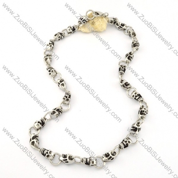 26 Small 3D Skull Stainless Steel Necklace -n000199