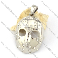 halloween masks jewelry pendant in stainless steel metal -p000599