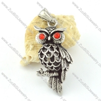 Small Stainless Steel Owl Pendant -p000636