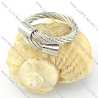 Stainless Steel Rope Ring -r000556