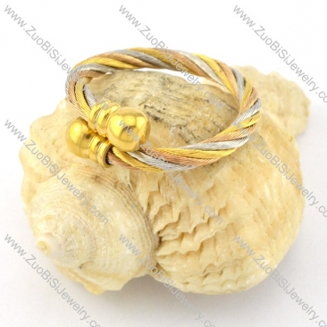 Stainless Steel Rope Ring -r000587