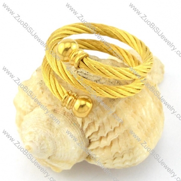 Stainless Steel Rope Ring -r000589