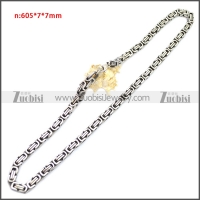 Stainless Steel Chain Neckalce n003147SA3